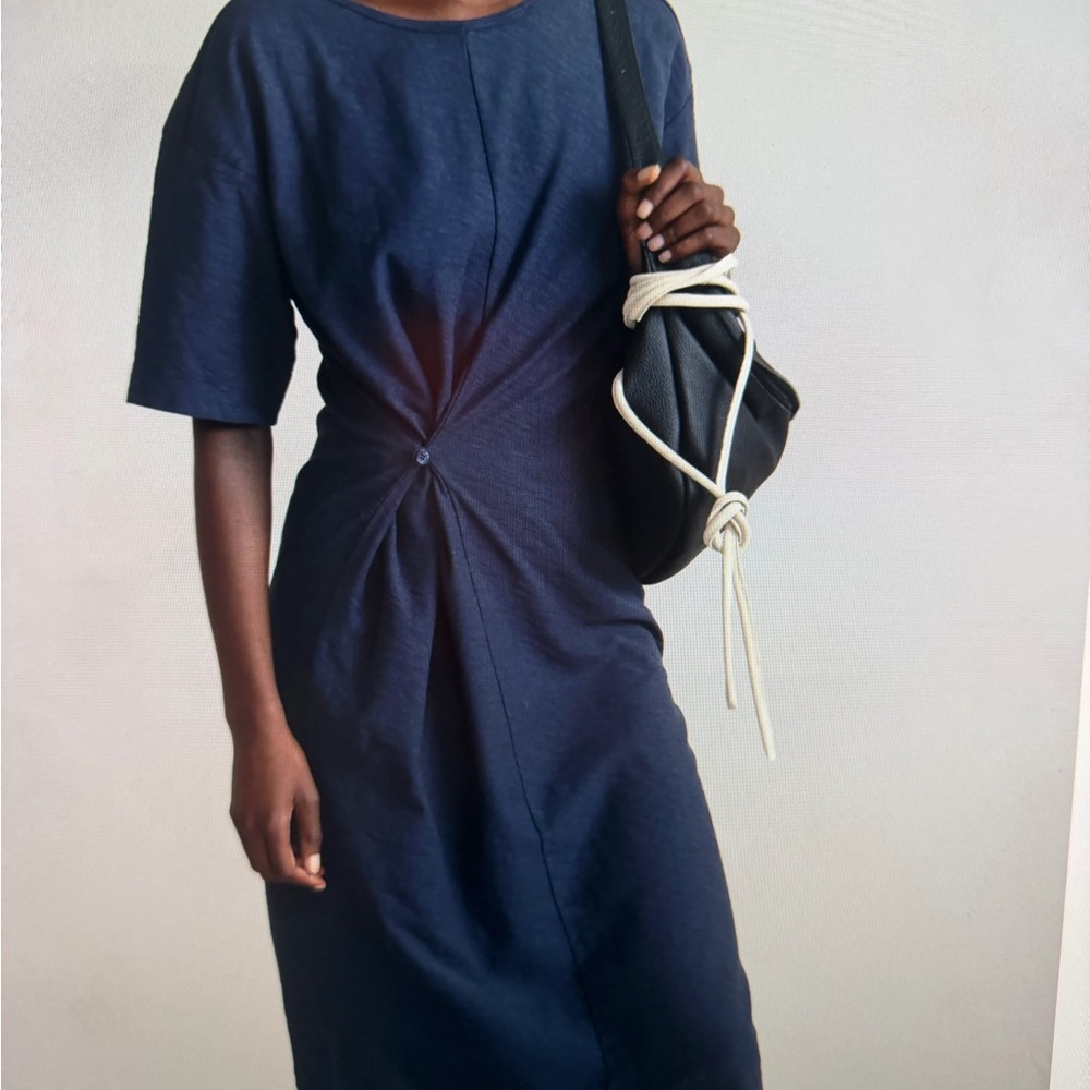 Humanoid Clee dress in steel Chic Blue Midi Dress NWT